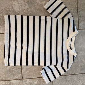 French Connection Black and White Short Sleeve Tee